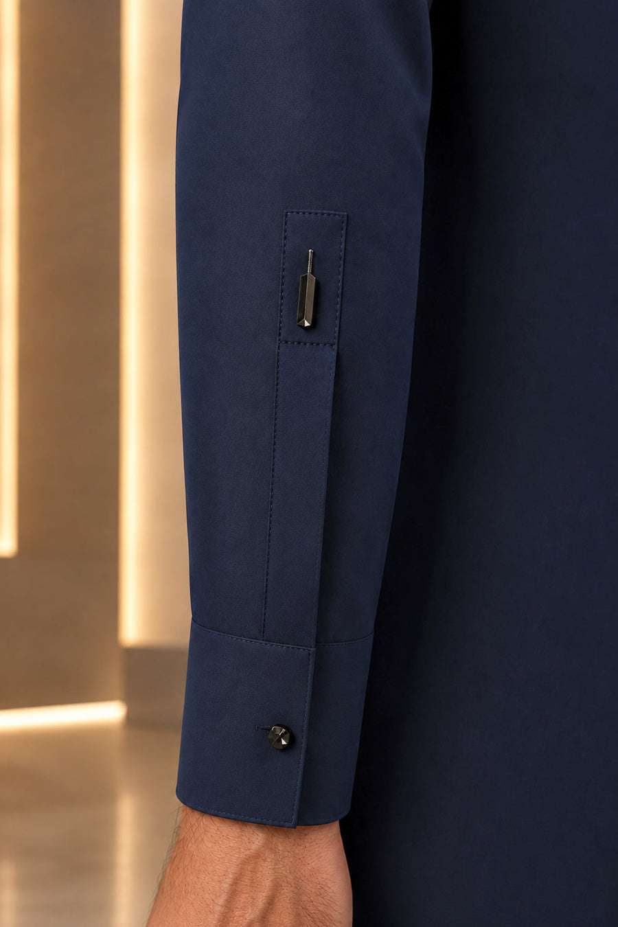 Blue Charcoal Kameez Shalwar