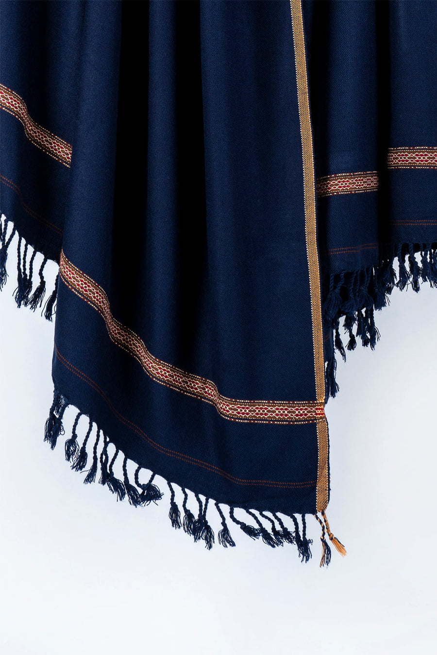 Navy Blue Woolen Shawl