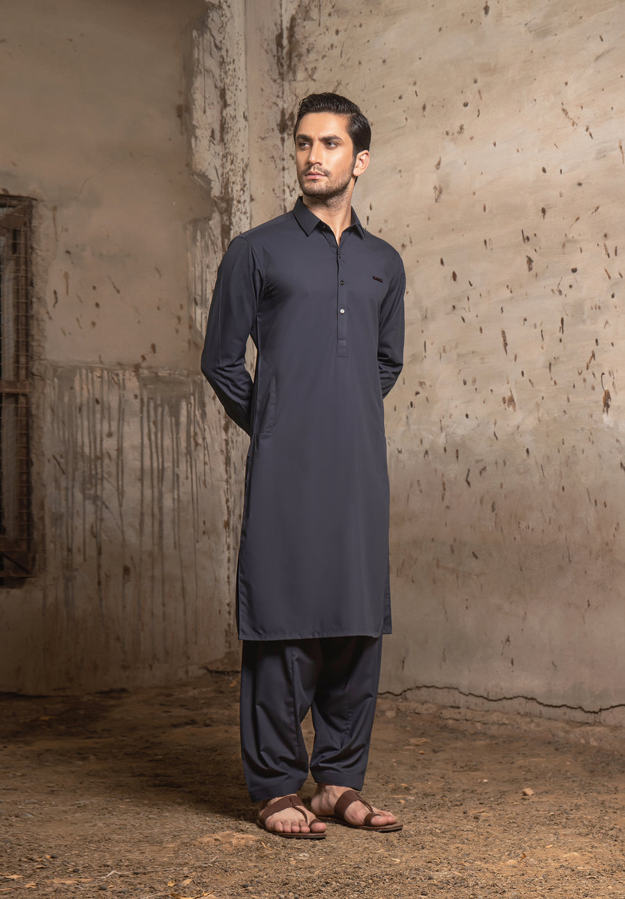 CHARCOAL BLUE KAMEEZ SHALWAR