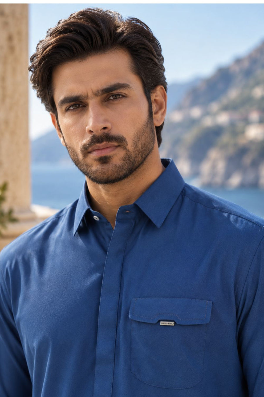 Blue Designer kameez Shalwar