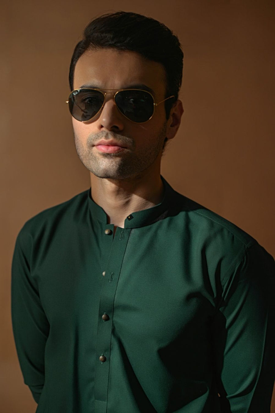 Dark Teal Kameez Shalwar