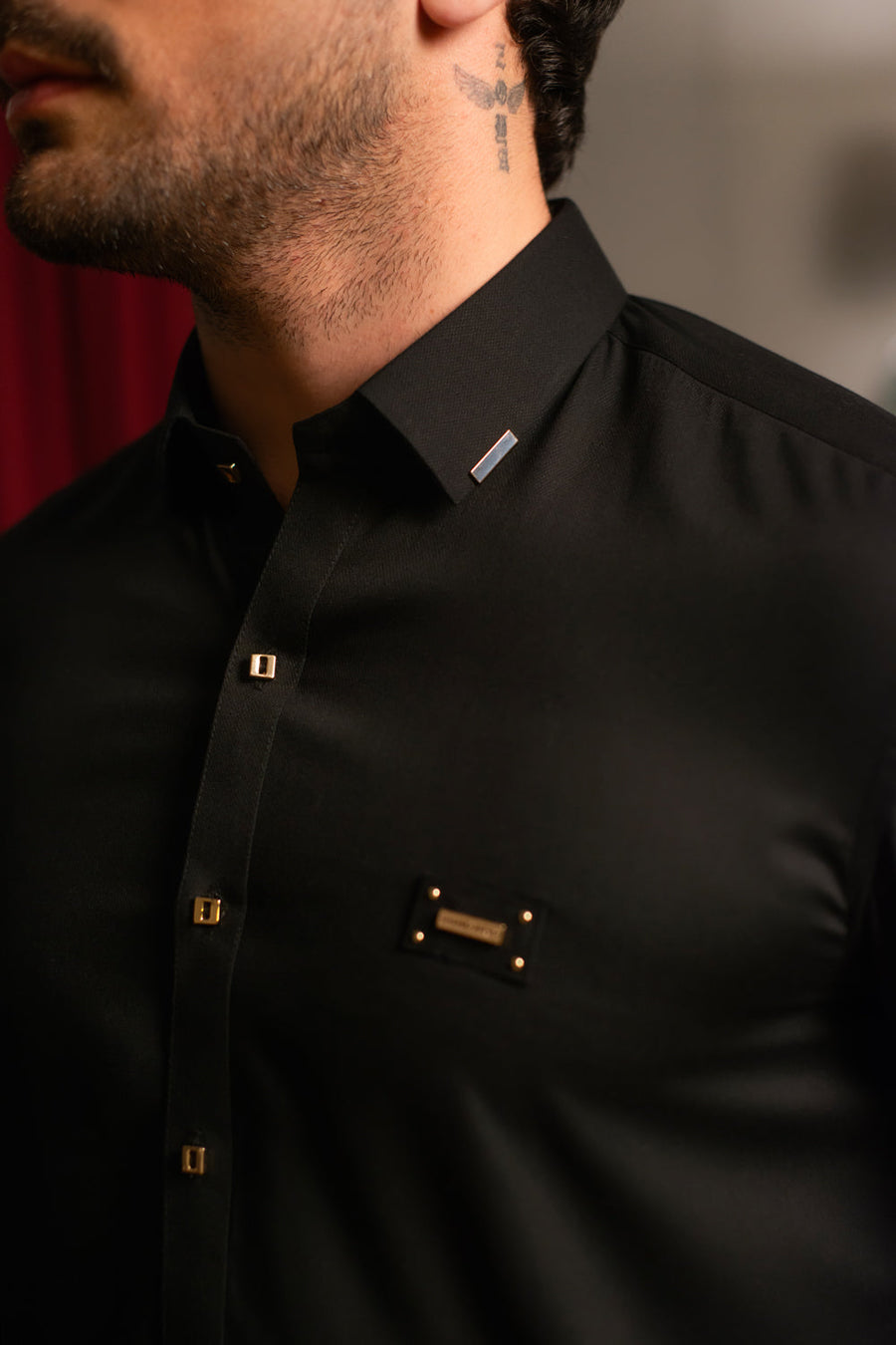 Black Crepe Designer Kameez Shalwar