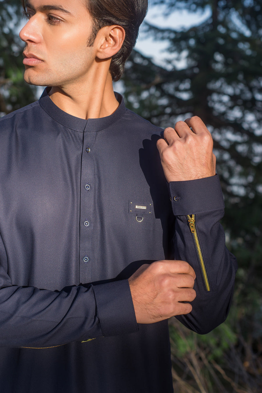Navy Blue Designer kameez shalwar