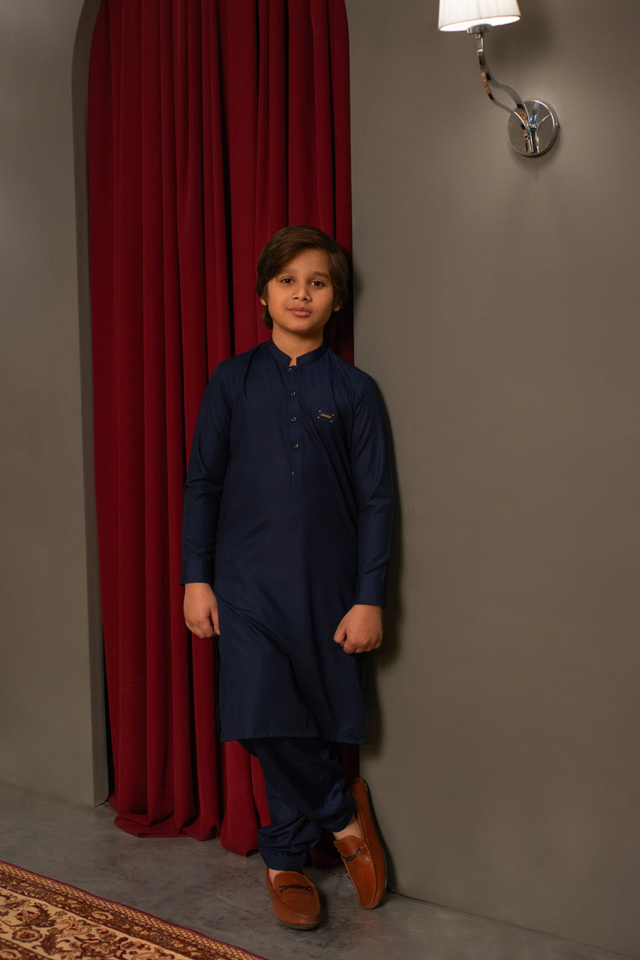 Navy Blue Kameez Shalwar