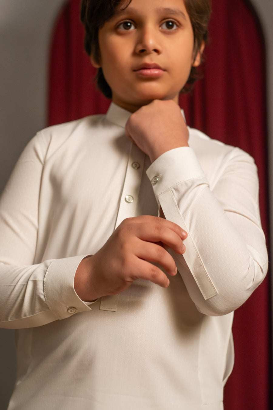 Off-White Dobby Kurta Pajama