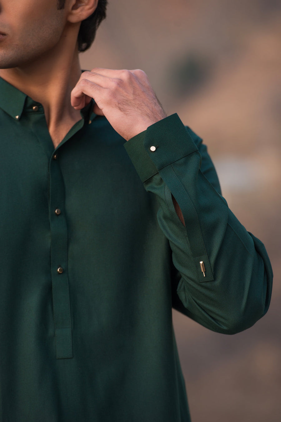 Forest Green Kameez Shalwar