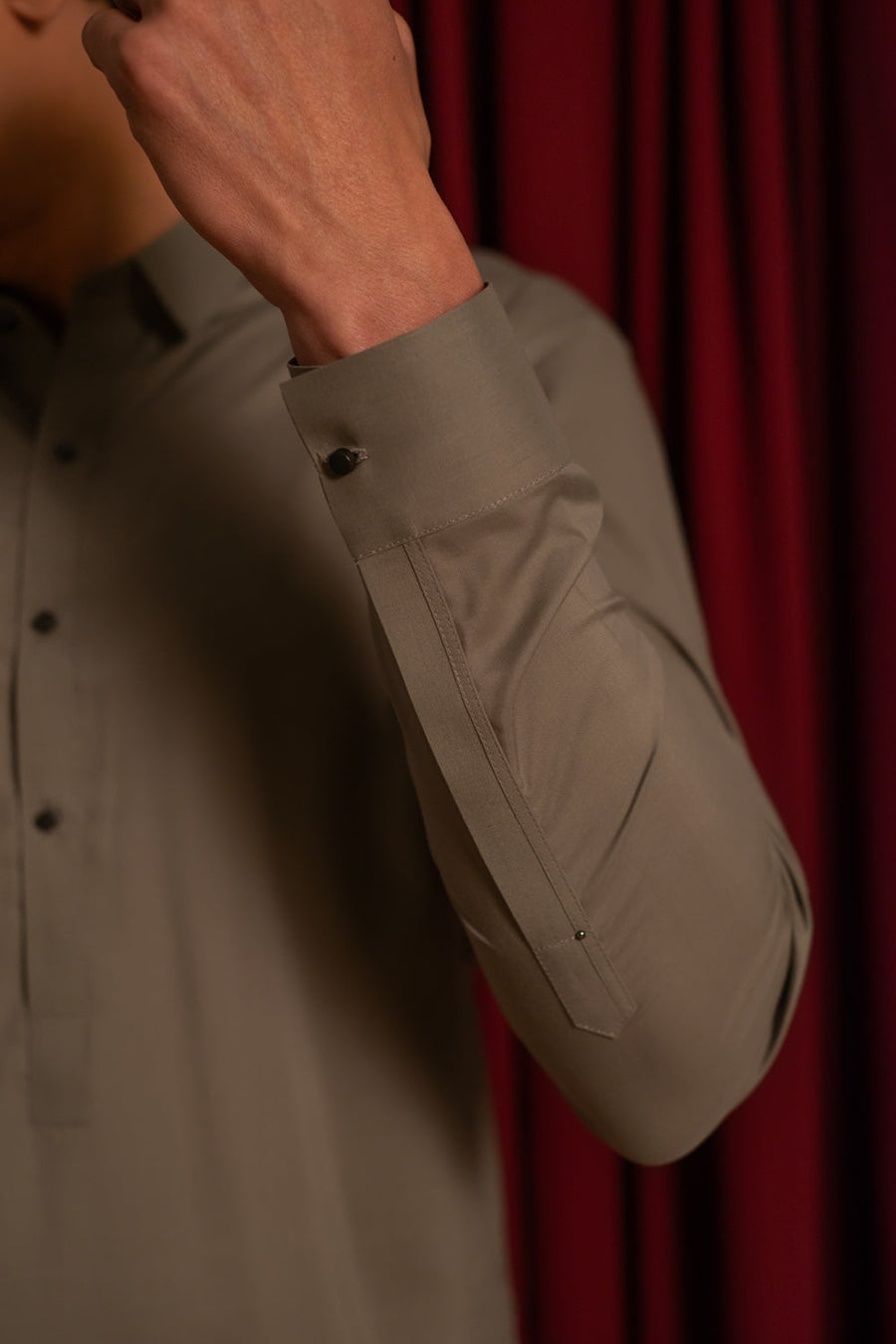 Warm Gray Kameez Shalwar