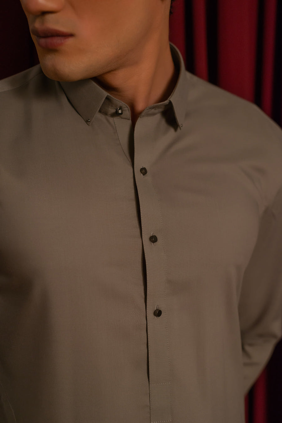 Warm Gray Kameez Shalwar