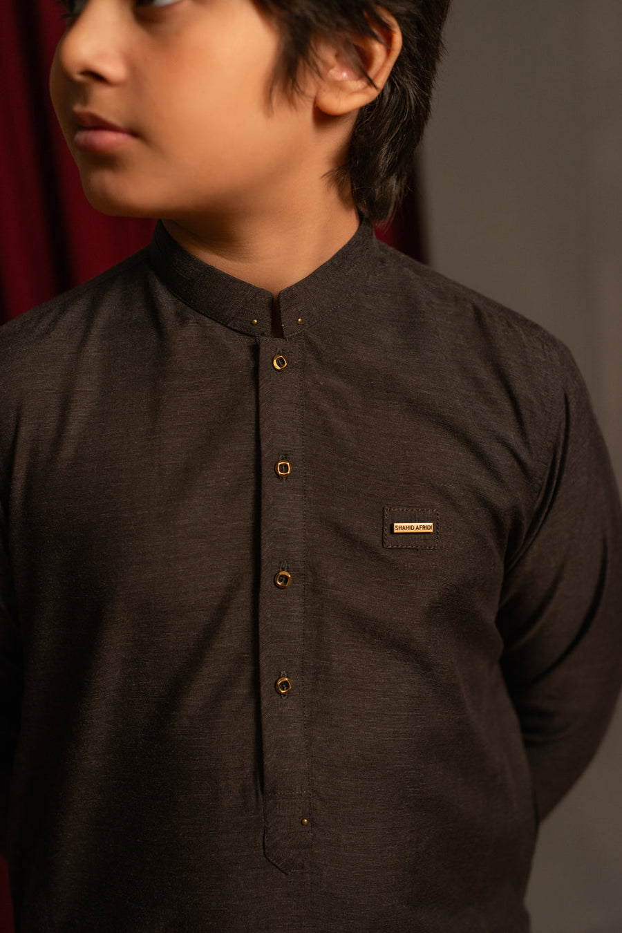 Dark Chocolate Two-Tone Kameez Shalwar