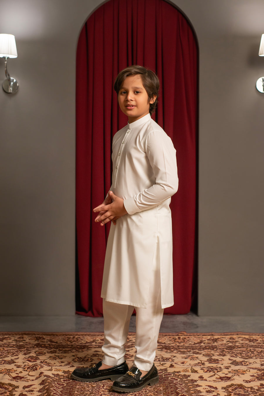 Off-White Dobby Kurta Pajama