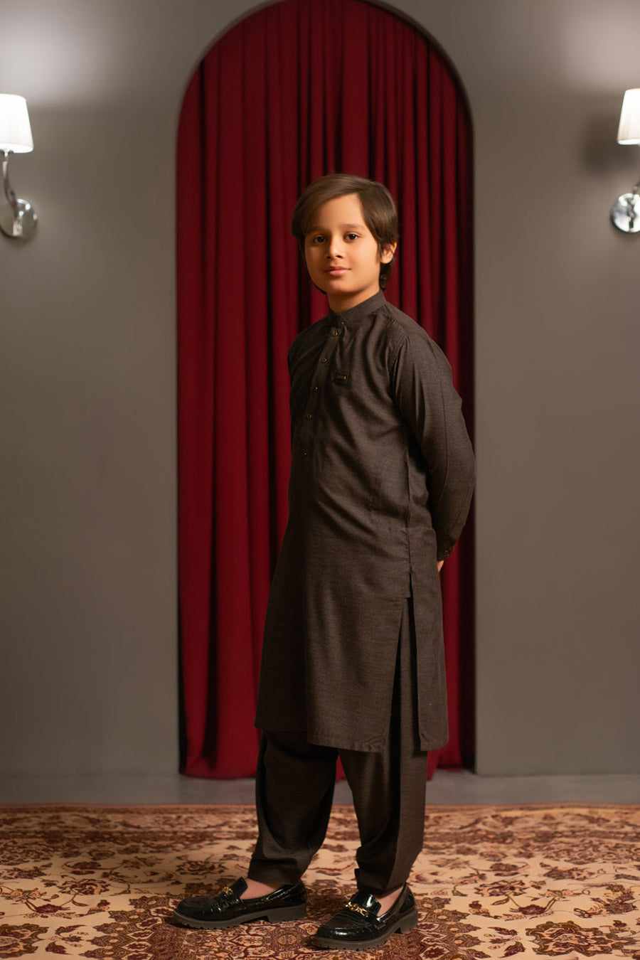Dark Chocolate Two Tone Kameez Shalwar