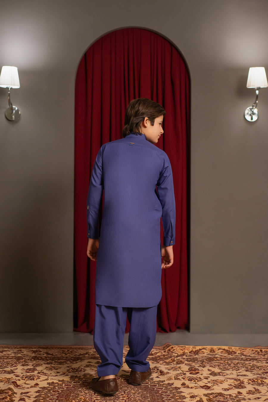 Blue Voilet Kameez Shalwar