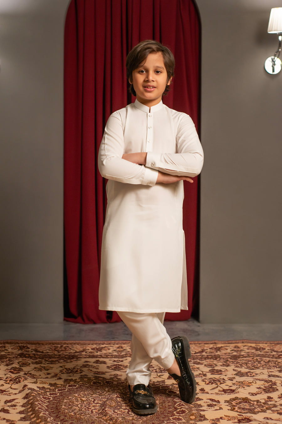 Off-White Dobby Kurta Pajama