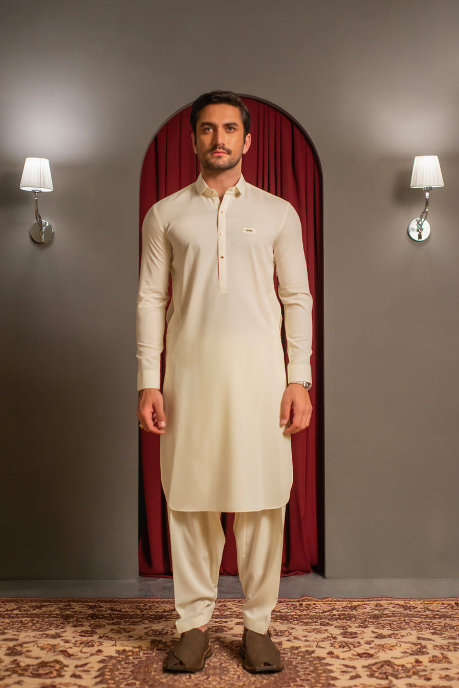 Boski Crepe Designer Kameez Shalwar