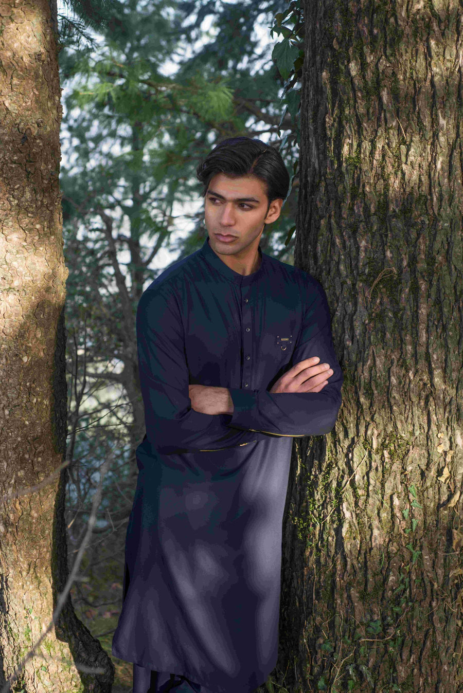Navy Blue Designer kameez shalwar