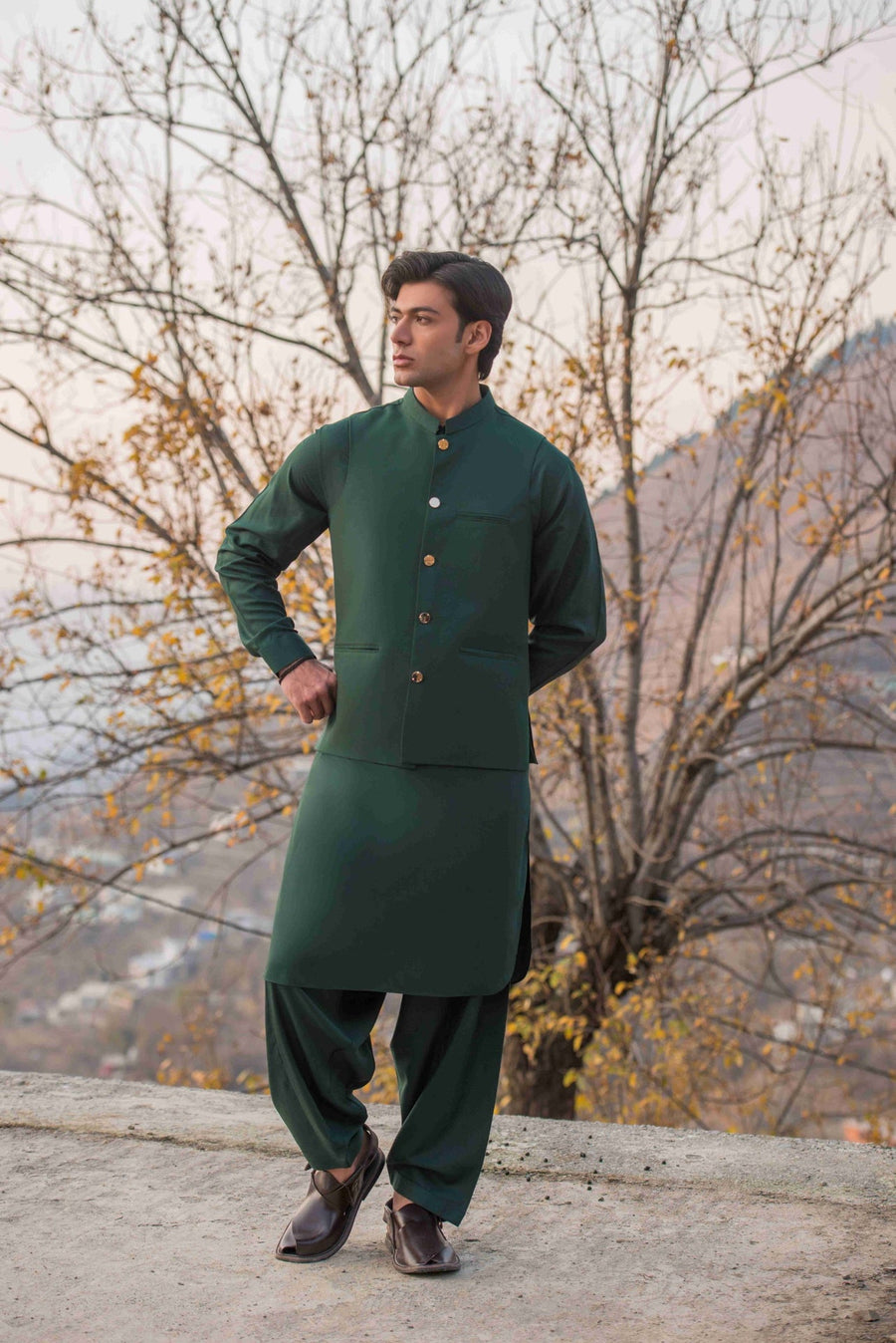 Forest  Green Waistcoat