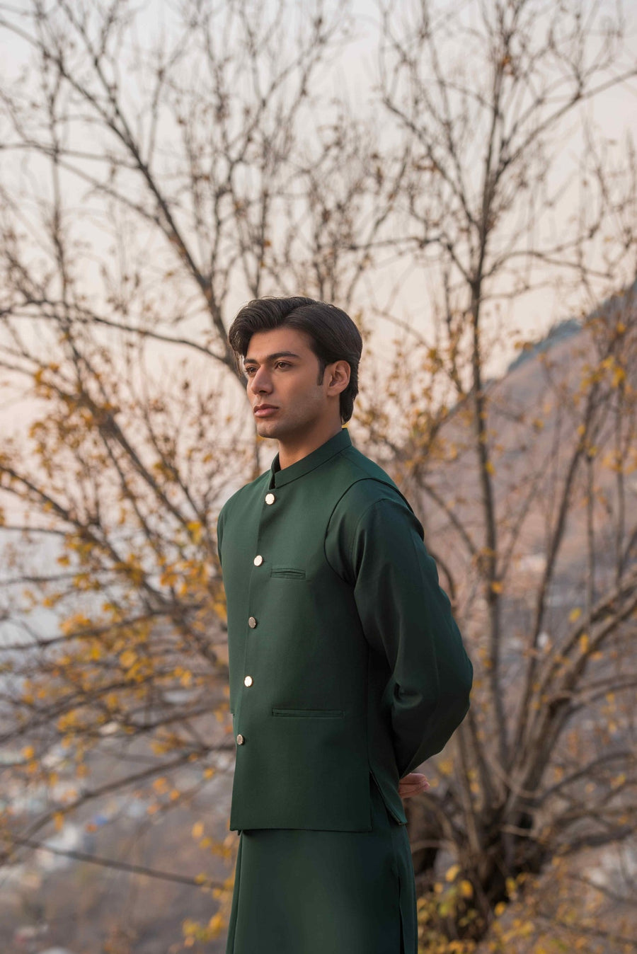 Forest  Green Waistcoat