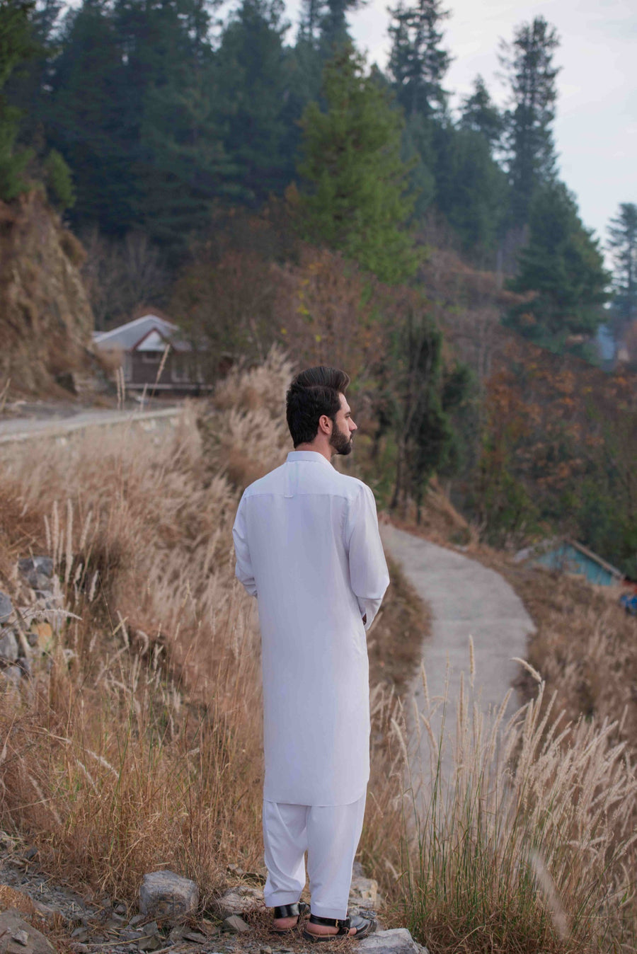 Classic White Kameez Shalwar