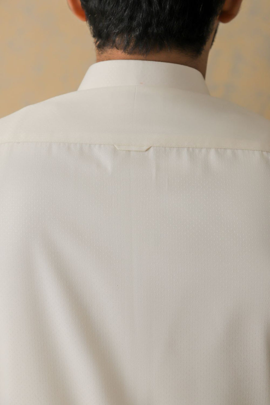 Cream Self Textured Kameez Shalwar