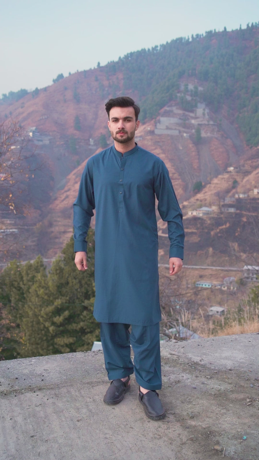 Space Blue Kameez Shalwar