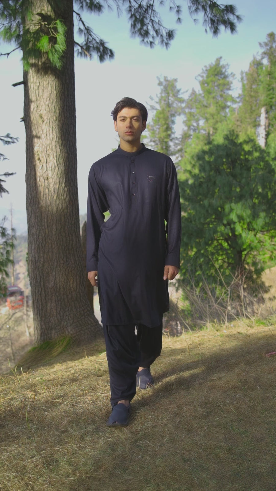 Navy Blue Designer kameez shalwar